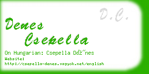 denes csepella business card